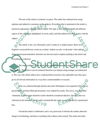 Cyberslacking and the Procrastination Superhighway