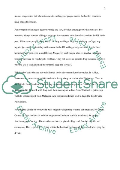 Worl wide needs classification or division