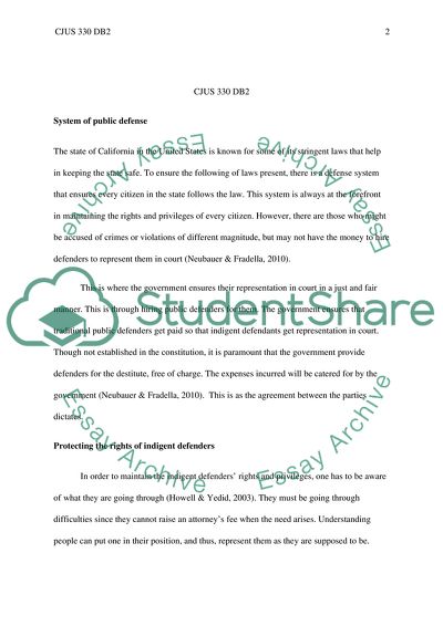 System of Public Defense