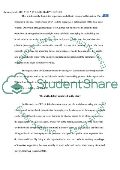 Are You a Collaborative Leader by Herminia Ibarra and Morten Hansen