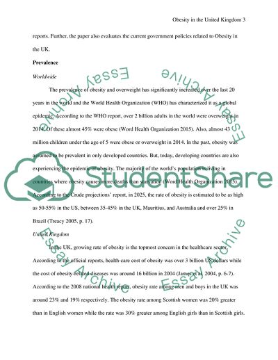The Obesity in the United Kingdom