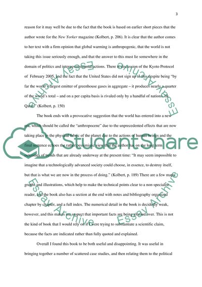 Field Notes From A Catastrophe by Elizabeth Kolbert