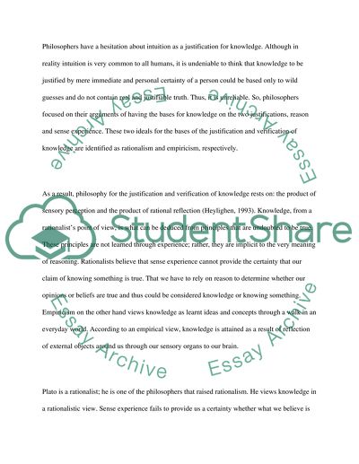 Epistemology: How do we know that we know something