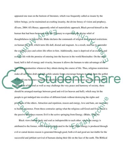 Personal Life of William Blake in Marriage of Heaven and Hell