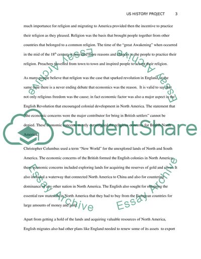 U.S. History project 1