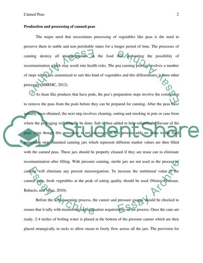 Food Canning Process