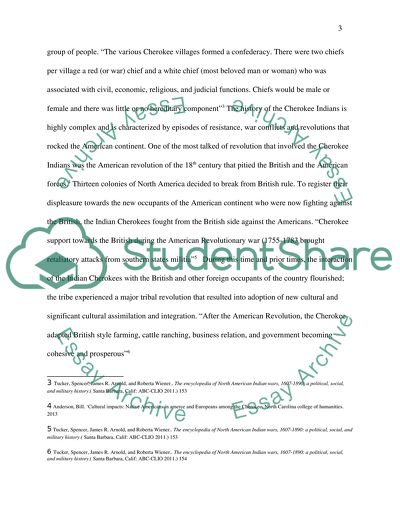 European Cultural Adoption of the Cherokee Indians