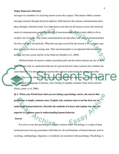 Major Depressive Disorder