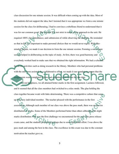 My and Group Performance and Contribution