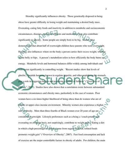 The Issues of Obesity in Western Societies