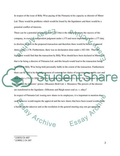 Company Law: Fitmania Ltd Case