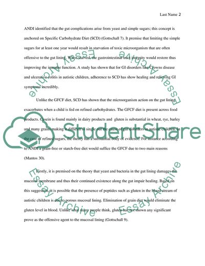 Autism and Specific Carbohydrate Diet