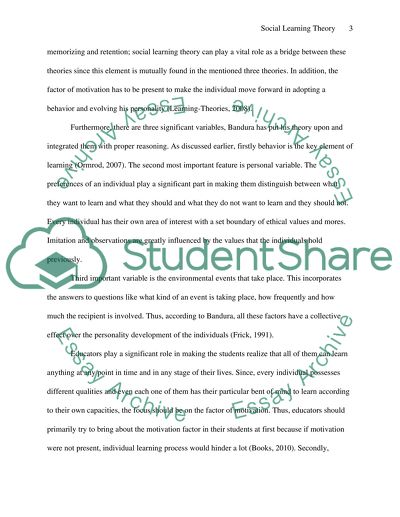 Social Learning Theory of A. Bandura