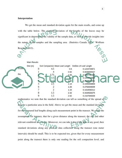 Effect of trampling on length of Cranesbill leaves