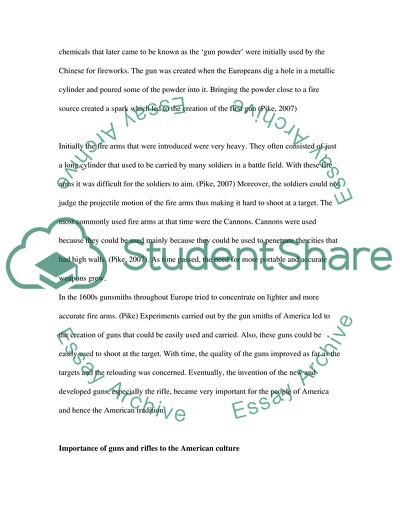 Importance of the Rifle in the American Culture