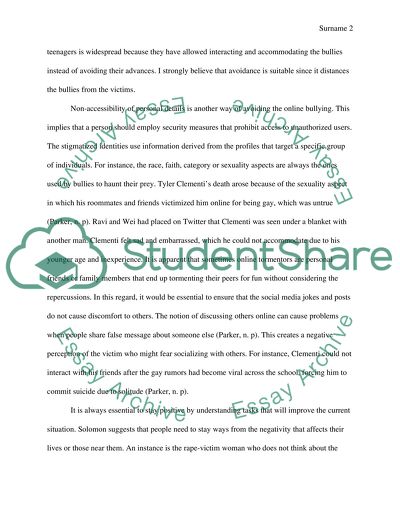 Cyber Bulling and Its Discontent