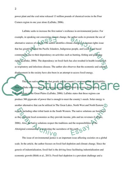 Winona LaDuke and Climate Change