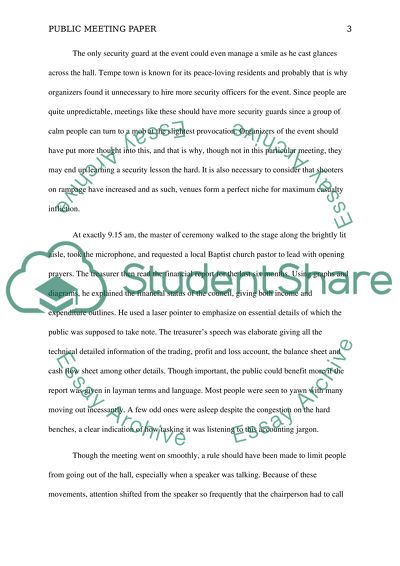 Public Meeting Paper