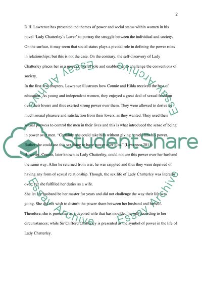 The Presentation of Power and Social Status within Women in Literature