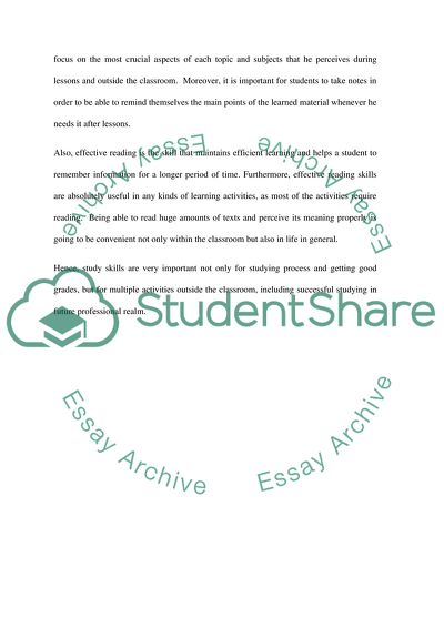 The Importance of Study Skills