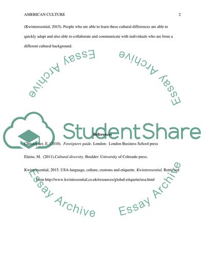 Foreigners in American Culture