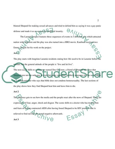 The Laramie Project by Moises Kaufman