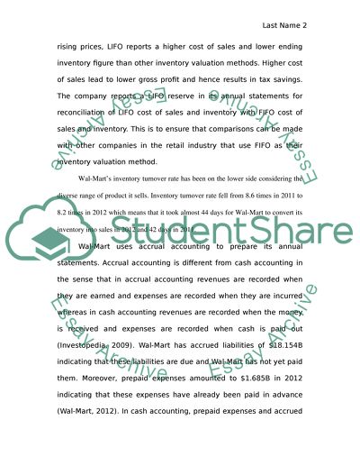 ANNUAL FINANCIAL REPORT PROJECT ON WALMART