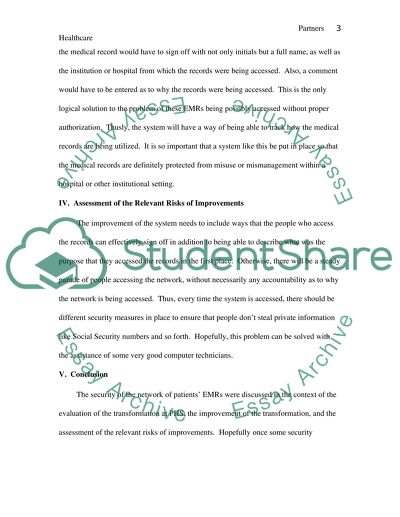 Partners Healthcare System Case