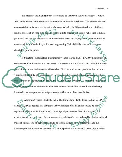 Inventive Step Requirement