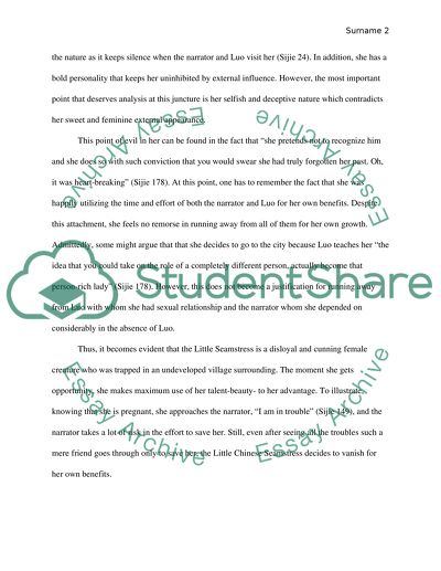 An Analysis of the Main Characters of The Balzac and the Little Chinese Seamstress