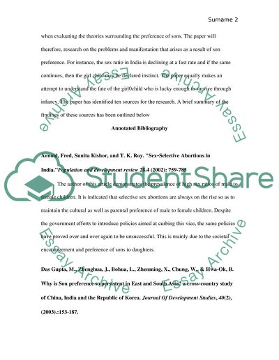 Son Preference in India