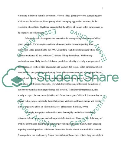 Video Games influence Violence and Aggression Behavior in Youth