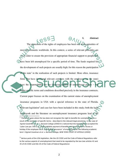 Unemployment Insurance Programs