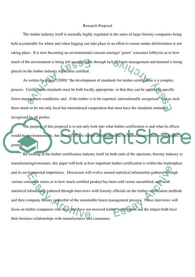 Timber Certification in the Building Industry