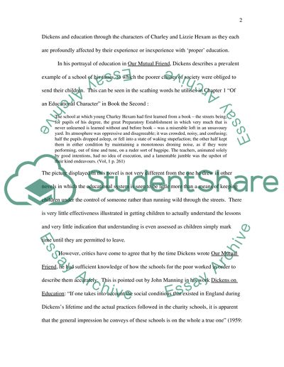 Our Mutual Friend and Victorian Education