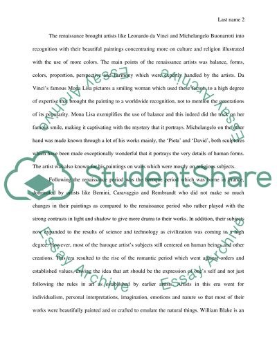 History of Arts and Artists