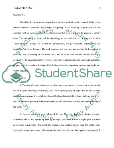 Catastrophism or Uniformitarism