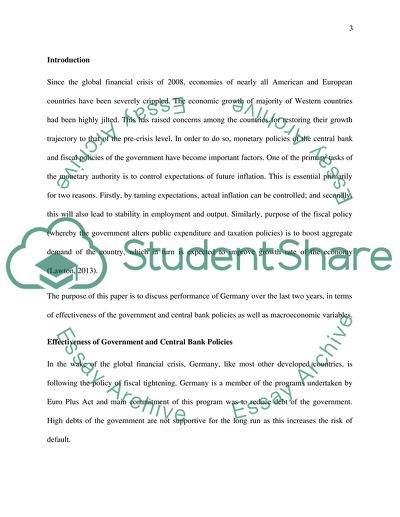 Effectiveness of Government and Central Bank Policies