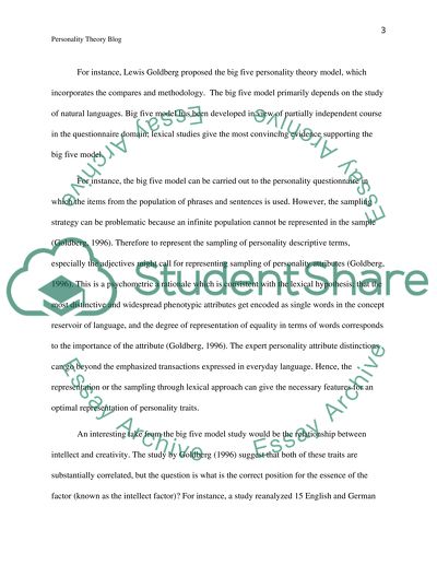 Personality Theory Blog