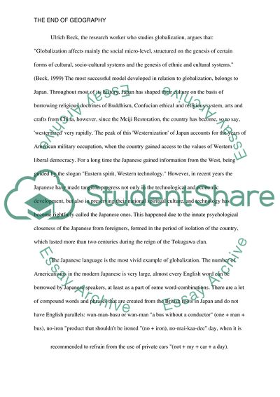 How Does Globalization Relate to the Changing Geography of the World