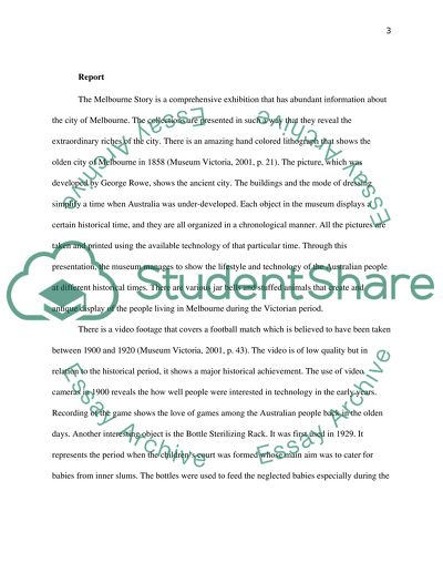 How Does the Presentation The Melbourne Story in the Museum of Victoria Illustrates Australian History