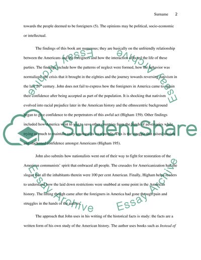 STRANGERS IN THE LAND PATTERNS OF AMERICAN NATIVISM,1860-1925