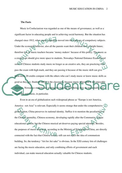 Music Education for Chinese Pupils