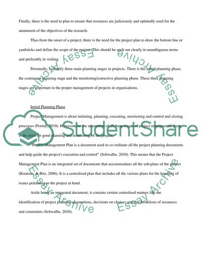 Project Time and Quality