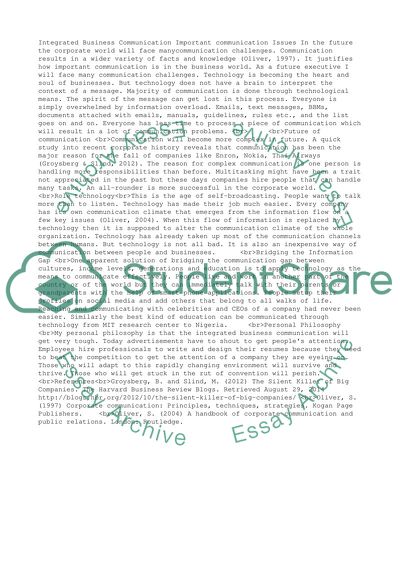 Integrated Business Communication