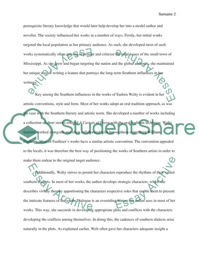 Southern Influences in the Writing of Eudora Welty