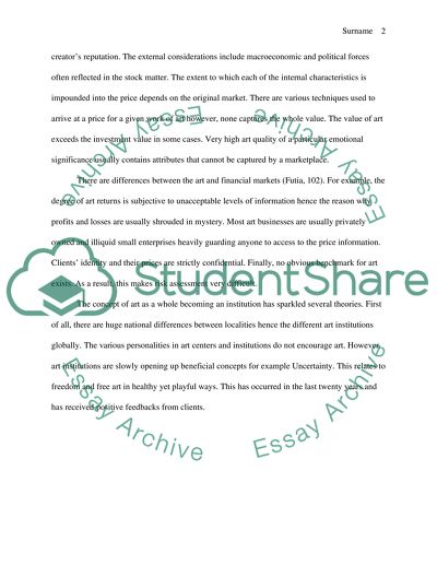 Relations between the management of arts, the art makret and visual culture/art