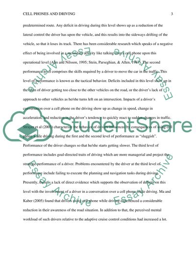 Cell phones and driving essay