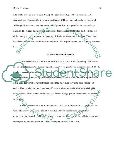 Effectiveness and Efficiency Metrics for IS and IT