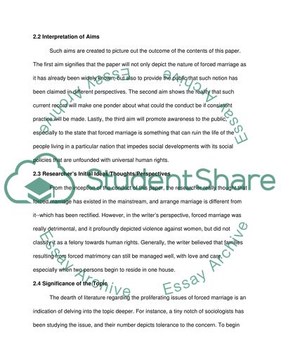 Examination of Forced Marriages in the UK